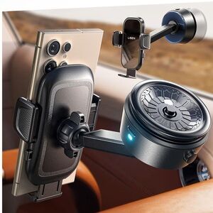 LISEN Electric Retractable Car Phone Mount, iPhone Vacuum Electric Suction Cup